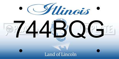 744BQG Illinois License Plate