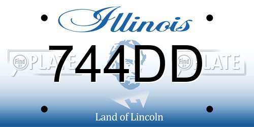 744DD Illinois License Plate