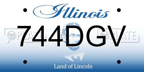 744DGV Illinois License Plate