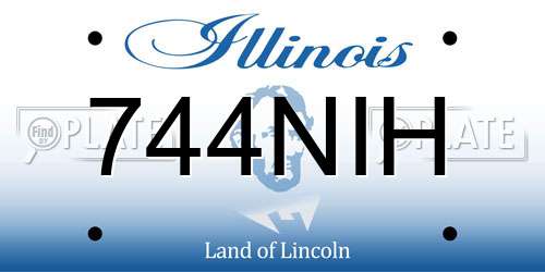 744NIH Illinois License Plate