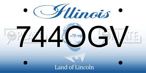 744OGV Illinois License Plate
