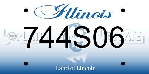 744S06 Illinois License Plate
