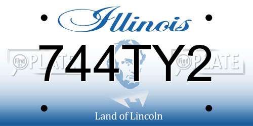 744TY2 Illinois License Plate