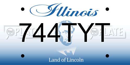 744TYT Illinois License Plate