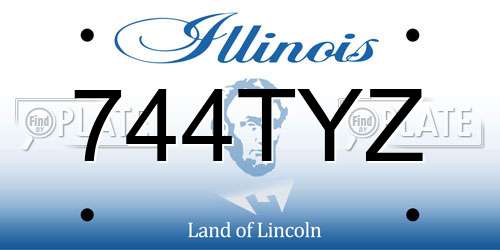 744TYZ Illinois License Plate