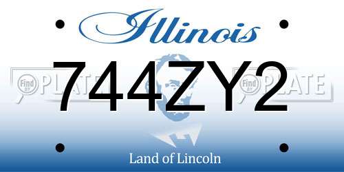 744ZY2 Illinois License Plate