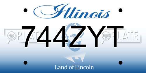 744ZYT Illinois License Plate
