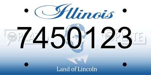 7450123 Illinois License Plate