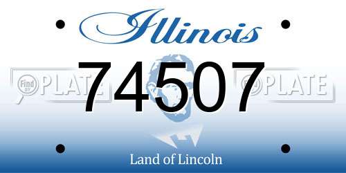 74507 Illinois License Plate
