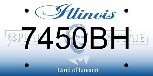 7450BH Illinois License Plate