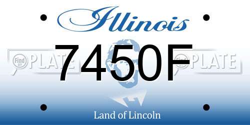7450F Illinois License Plate