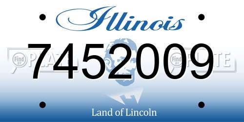7452009 Illinois License Plate