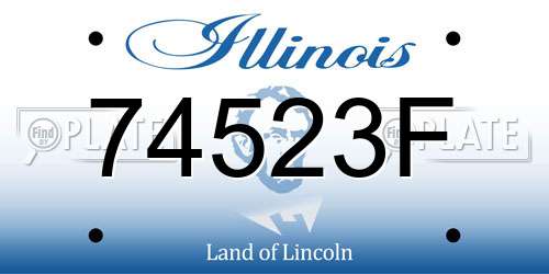 74523F Illinois License Plate