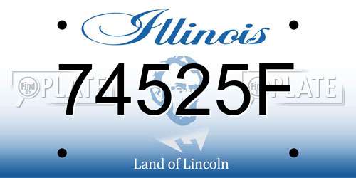 74525F Illinois License Plate