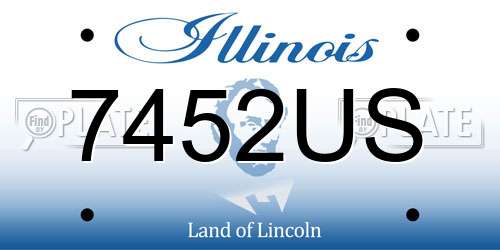 7452US Illinois License Plate