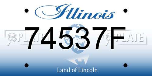74537F Illinois License Plate