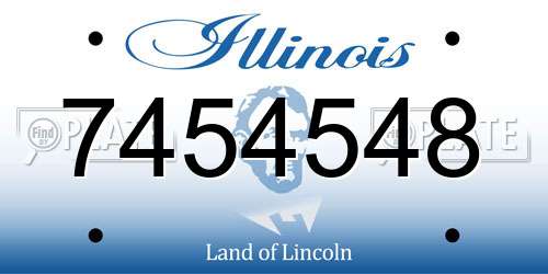 7454548 Illinois License Plate
