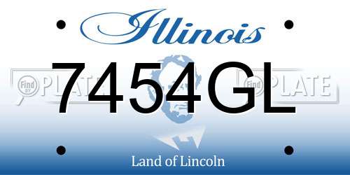 7454GL Illinois License Plate