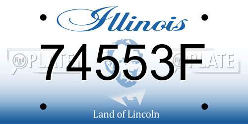 74553F Illinois License Plate