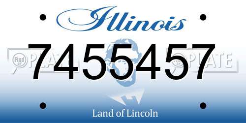 7455457 Illinois License Plate
