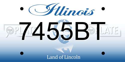 7455BT Illinois License Plate