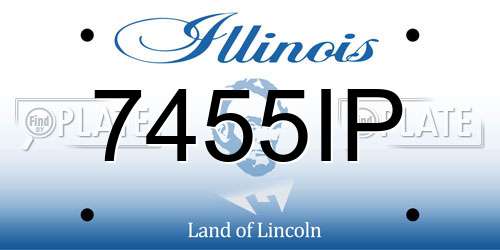 7455IP Illinois License Plate