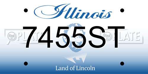 7455ST Illinois License Plate