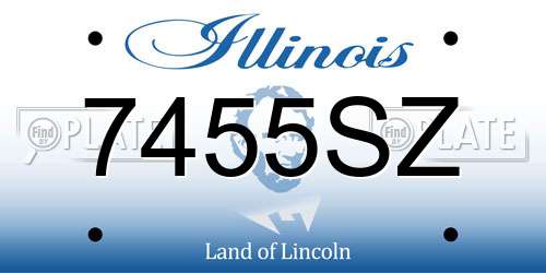 7455SZ Illinois License Plate