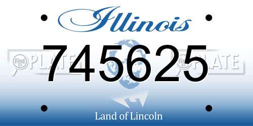 745625 Illinois License Plate