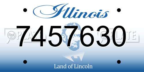 7457630 Illinois License Plate