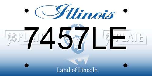 7457LE Illinois License Plate