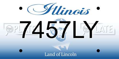 7457LY Illinois License Plate