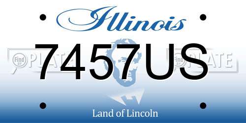 7457US Illinois License Plate