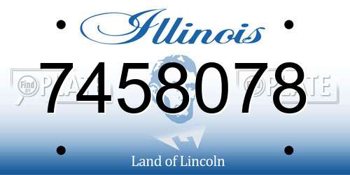 7458078 Illinois License Plate