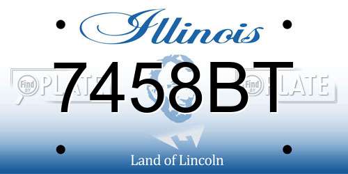 7458BT Illinois License Plate