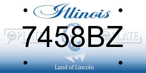 7458BZ Illinois License Plate