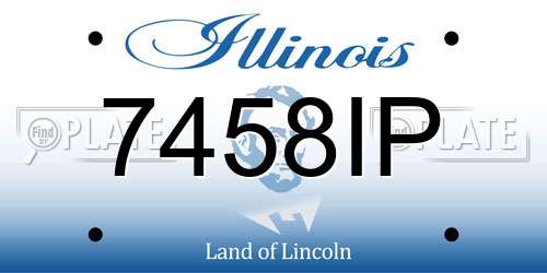 7458IP Illinois License Plate