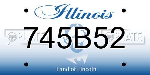 745B52 Illinois License Plate