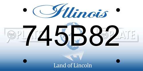 745B82 Illinois License Plate