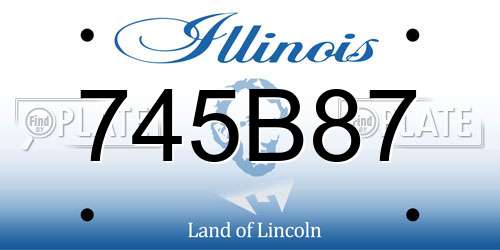 745B87 Illinois License Plate
