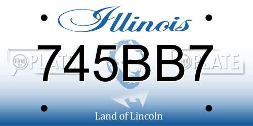 745BB7 Illinois License Plate