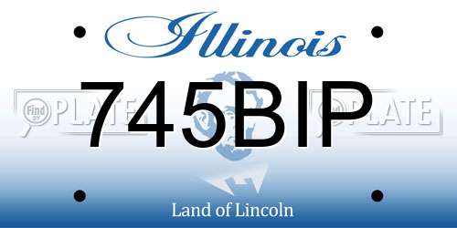745BIP Illinois License Plate