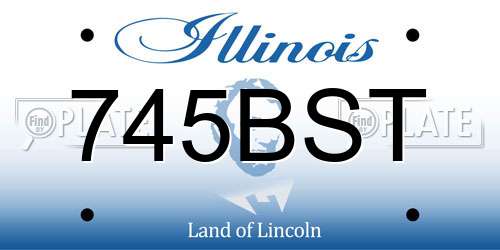 745BST Illinois License Plate
