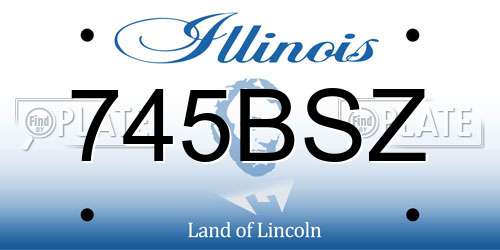 745BSZ Illinois License Plate