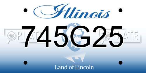 745G25 Illinois License Plate