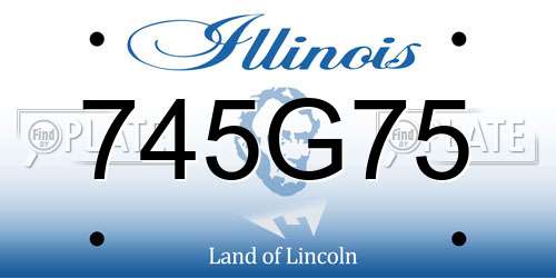 745G75 Illinois License Plate