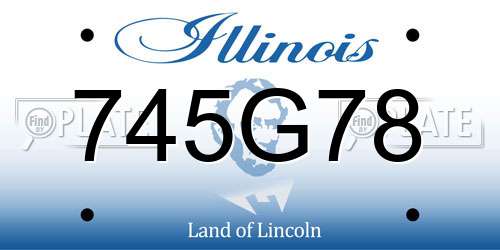 745G78 Illinois License Plate
