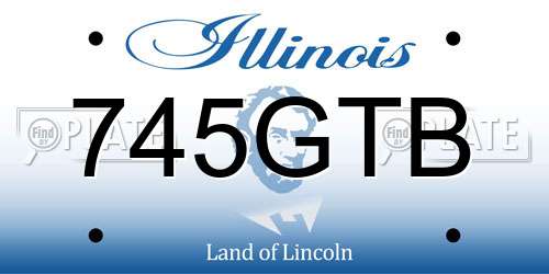 745GTB Illinois License Plate