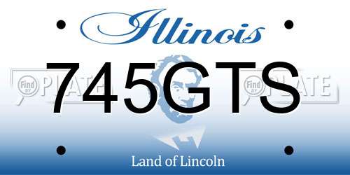 745GTS Illinois License Plate