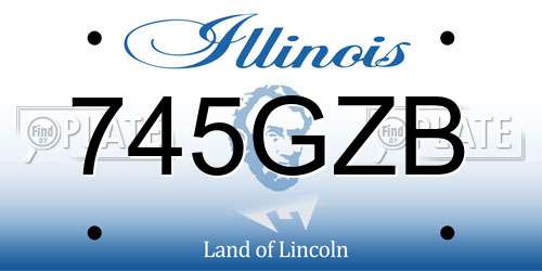 745GZB Illinois License Plate